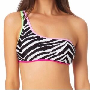 Zebra Printed Bikini Top